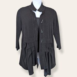 IC by Connie K Black Ruffled Jacket